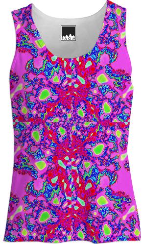 Pink Red Abstract Tank Top