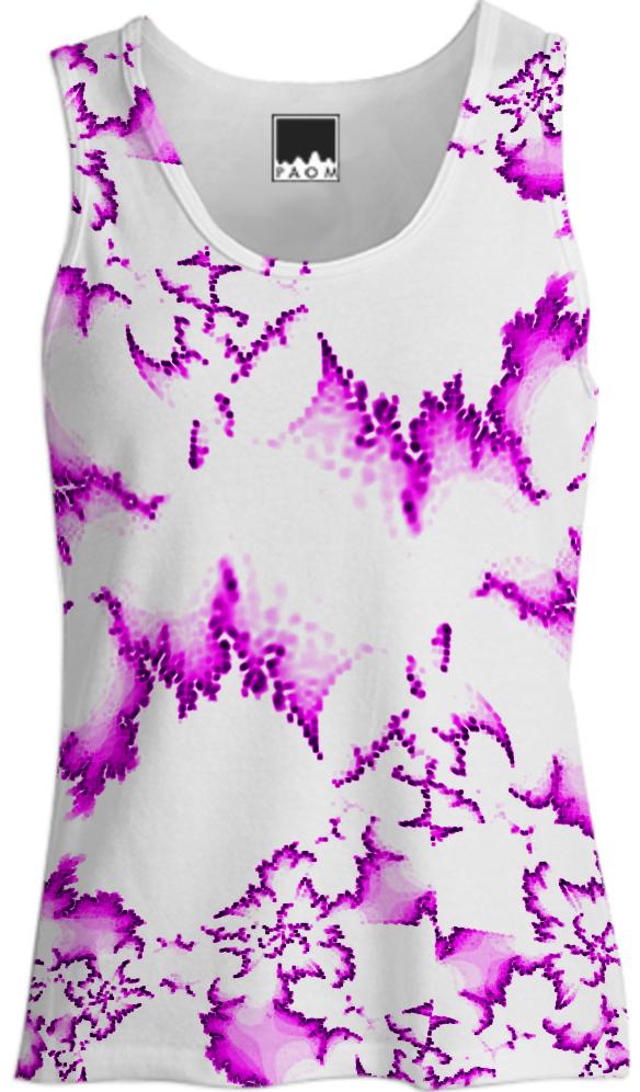 Pink White Fractal Tank Top