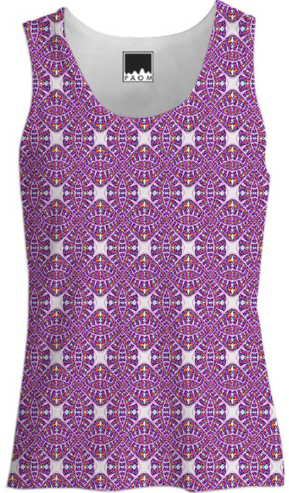 Pink White Tank Top
