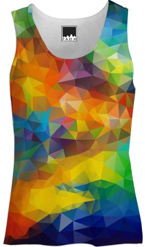 POLYGON TRIANGLES PATTERN MULTI COLOR COLORFUL RAINBOW ABSTRACT