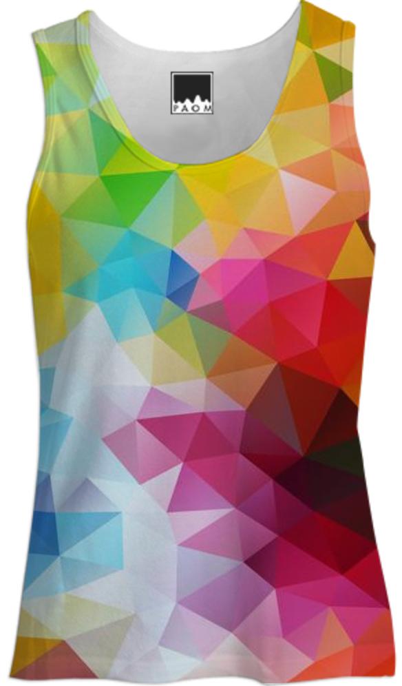 POLYGON TRIANGLES PATTERN MULTI COLOR COLORFUL RAINBOW ABSTRACT POLYART GEOMETRIC AVENUE AUTUMN ORANGE YELLOW RED