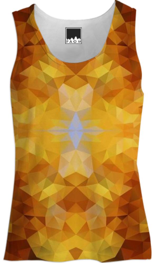 POLYGON TRIANGLES PATTERN YELLOW BROWN LEAF AUTUMN ABSTRACT POLYART GEOMETRIC