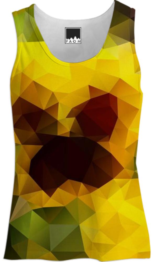 POLYGON TRIANGLES PATTERN YELLOW GREEN ABSTRACT POLYART GEOMETRIC