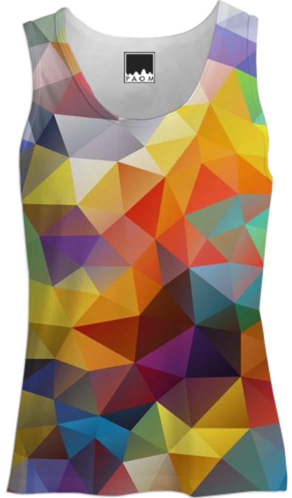 POLYGON TRIANGLES PATTERN YELLOW RED ORANGE VIOLET ABSTRACT POLYART GEOMETRIC CANDY COLORS COLORFUL RAINBOW