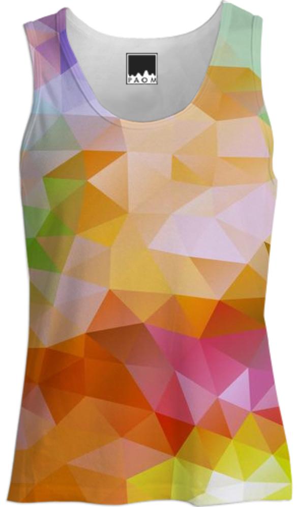 POLYGON TRIANGLES PATTERN YELLOW RED ORANGE VIOLET ABSTRACT POLYART GEOMETRIC CANDY COLORS COLORFUL RAINBOW