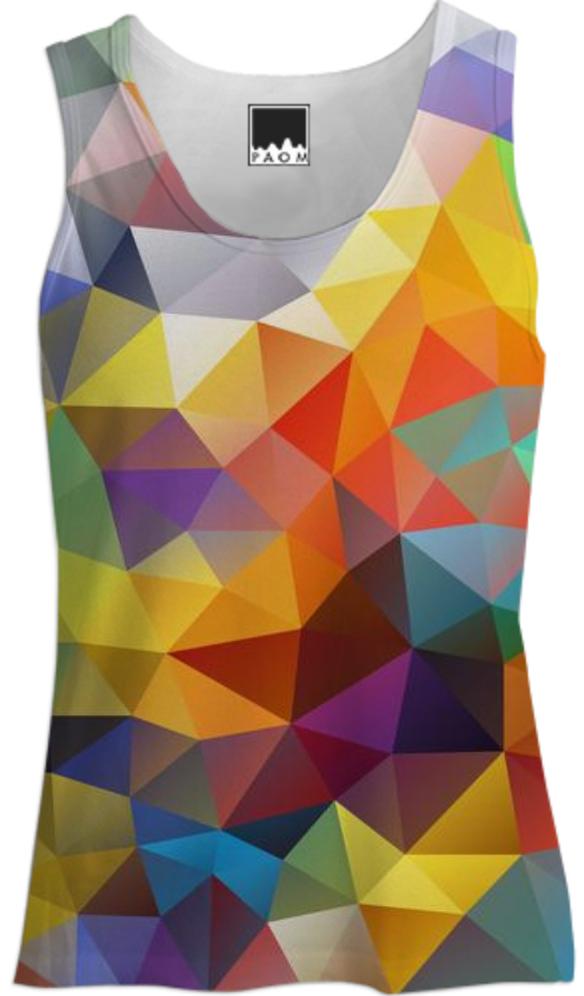 POLYGON TRIANGLES PATTERN YELLOW RED ORANGE VIOLET ABSTRACT POLYART GEOMETRIC CANDY COLORS COLORFUL RAINBOW