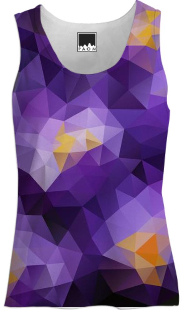 POLYGON TRIANGLES PATTERN YELLOW VIOLET ABSTRACT POLYART GEOMETRIC PURPLE