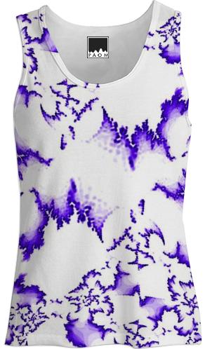 Purple and White Fractal Tank Top