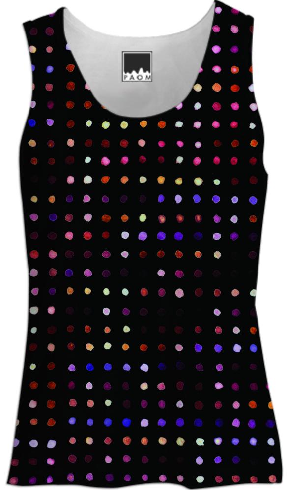 purple dots fitted tank