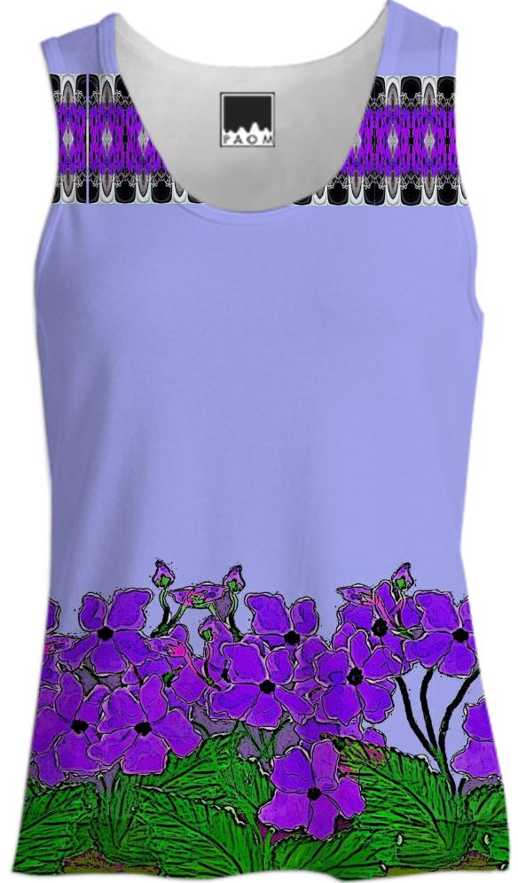 Purple Flowers Tank Top