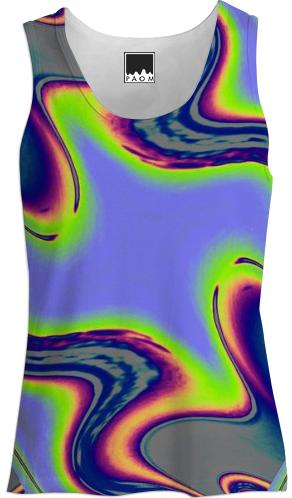 Purple Green Brown Abstract Tank Top