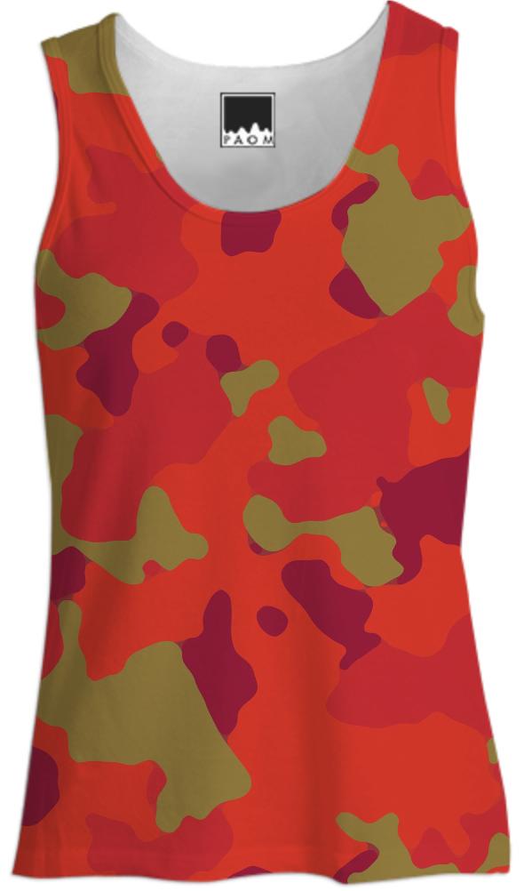 RED CAMOUFLAGE TANK WOMEN