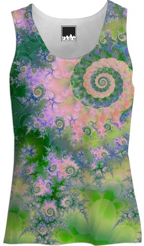 Rose Apple Green Dreams Abstract Fractal Water Garden