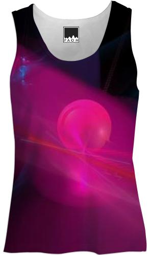 Rose Pink Abstract Fractal Planet Light Stream