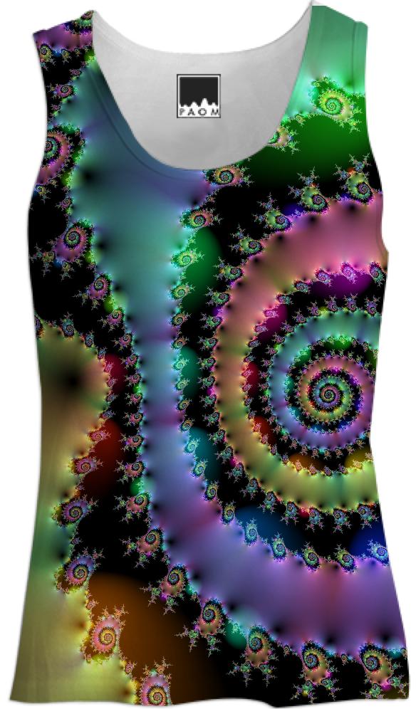 Satin Rainbow Spiral Curves Through the Cosmos