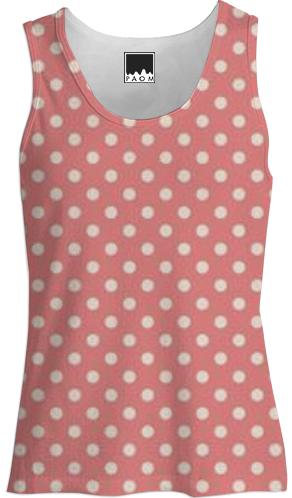 Cream Polka Dots on Soft Pink