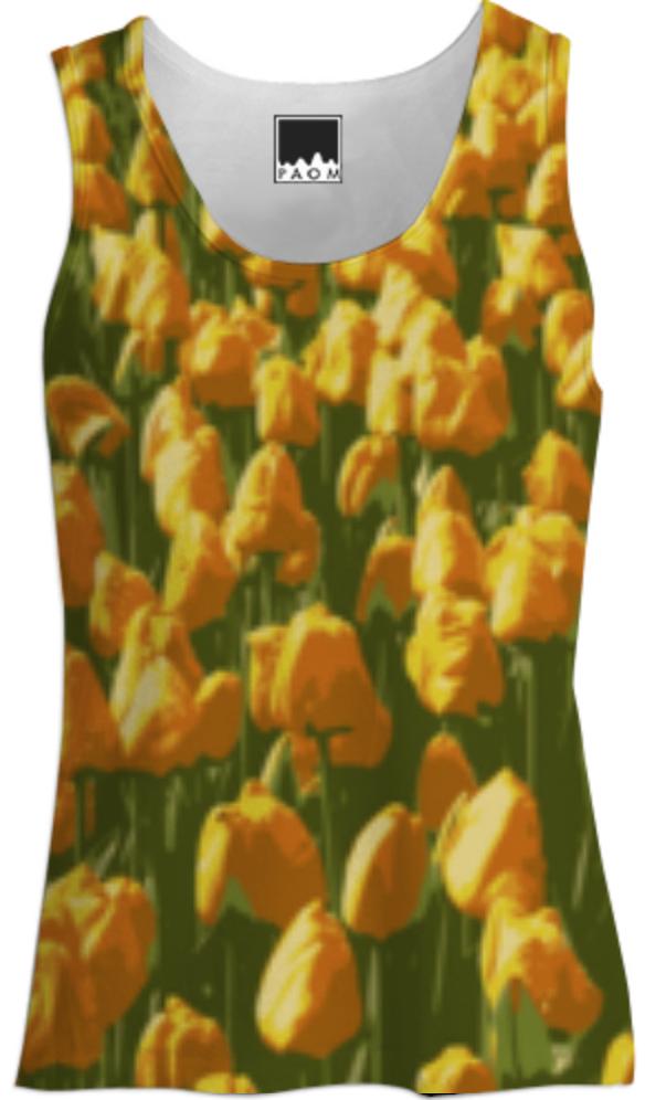Orange Tulips Tank Top Ladies