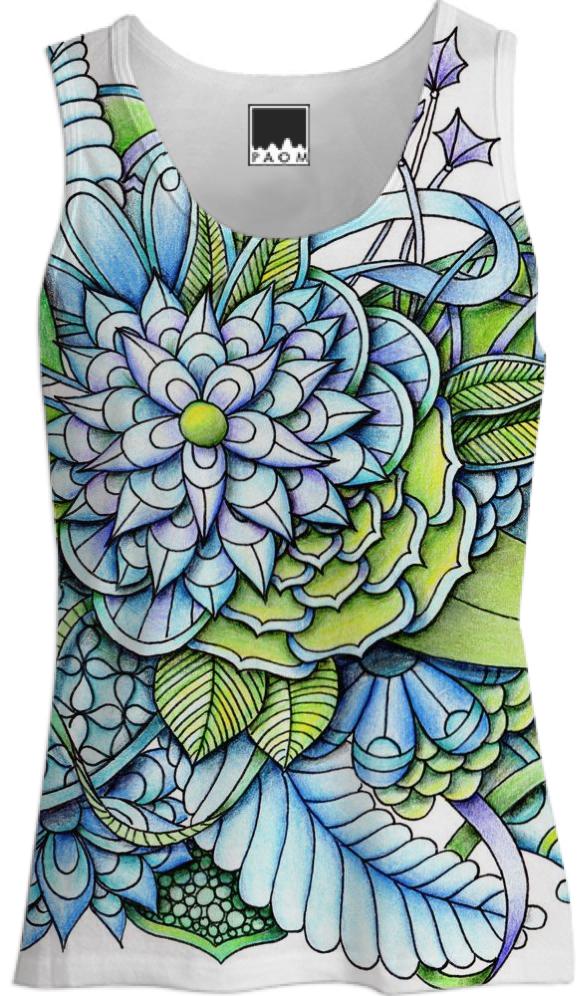 Peaceful Flower Garden Tank Top