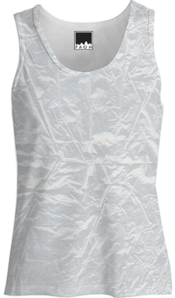 TANK TOP Clear wrinkled white texture