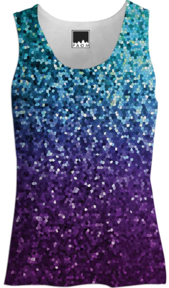 TANK TOP WOMEN Mosaic Sparkley Texture G21B