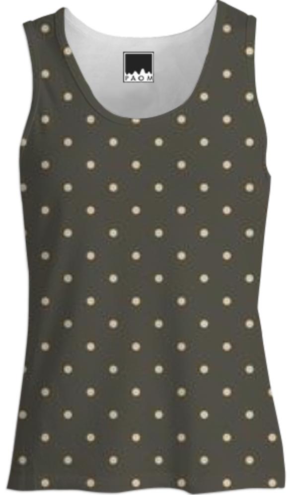 Gray and Cream Polka Dot
