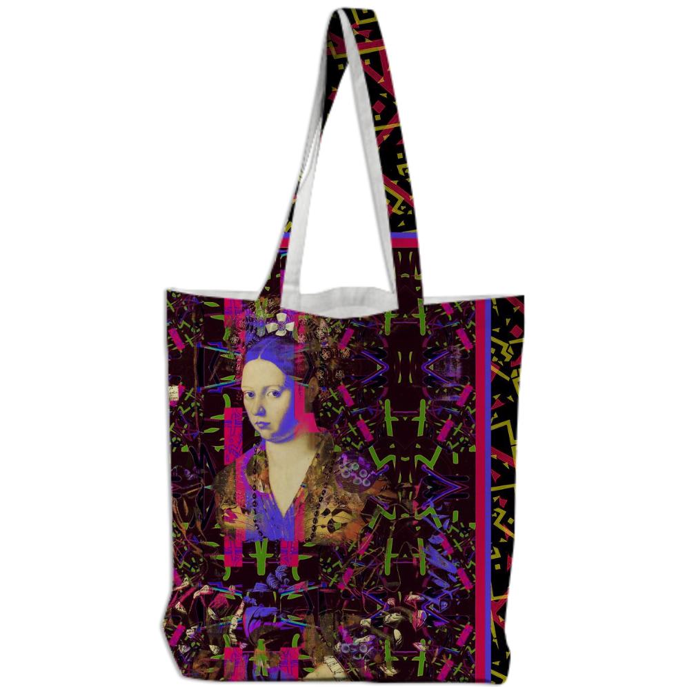 M lady of Violets canvas tote