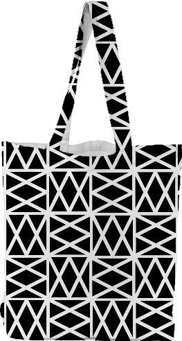 Black and white geometric criss cross