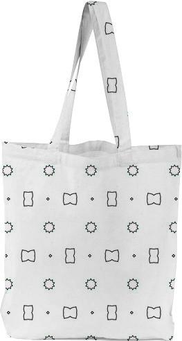 Buttons and Bows in White and Black