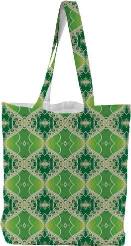 Green Vine Fractal Design Tote Bag