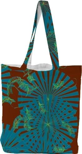 Teal and Brown Abstract