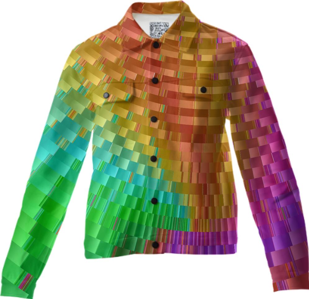 Fractal Weaving a Dream Abstract Twill Jacket