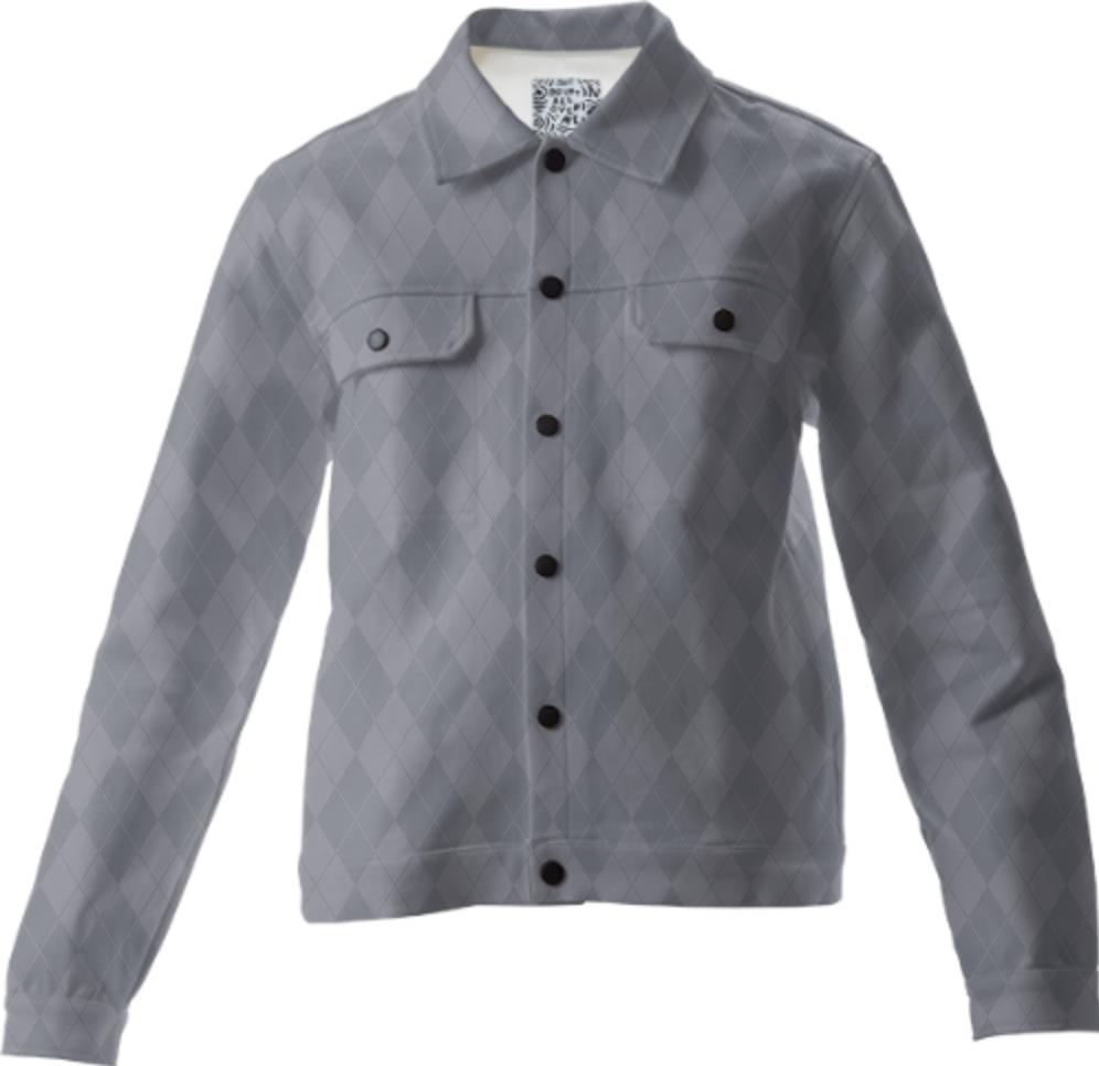 Medium Gray Argyle Jacket
