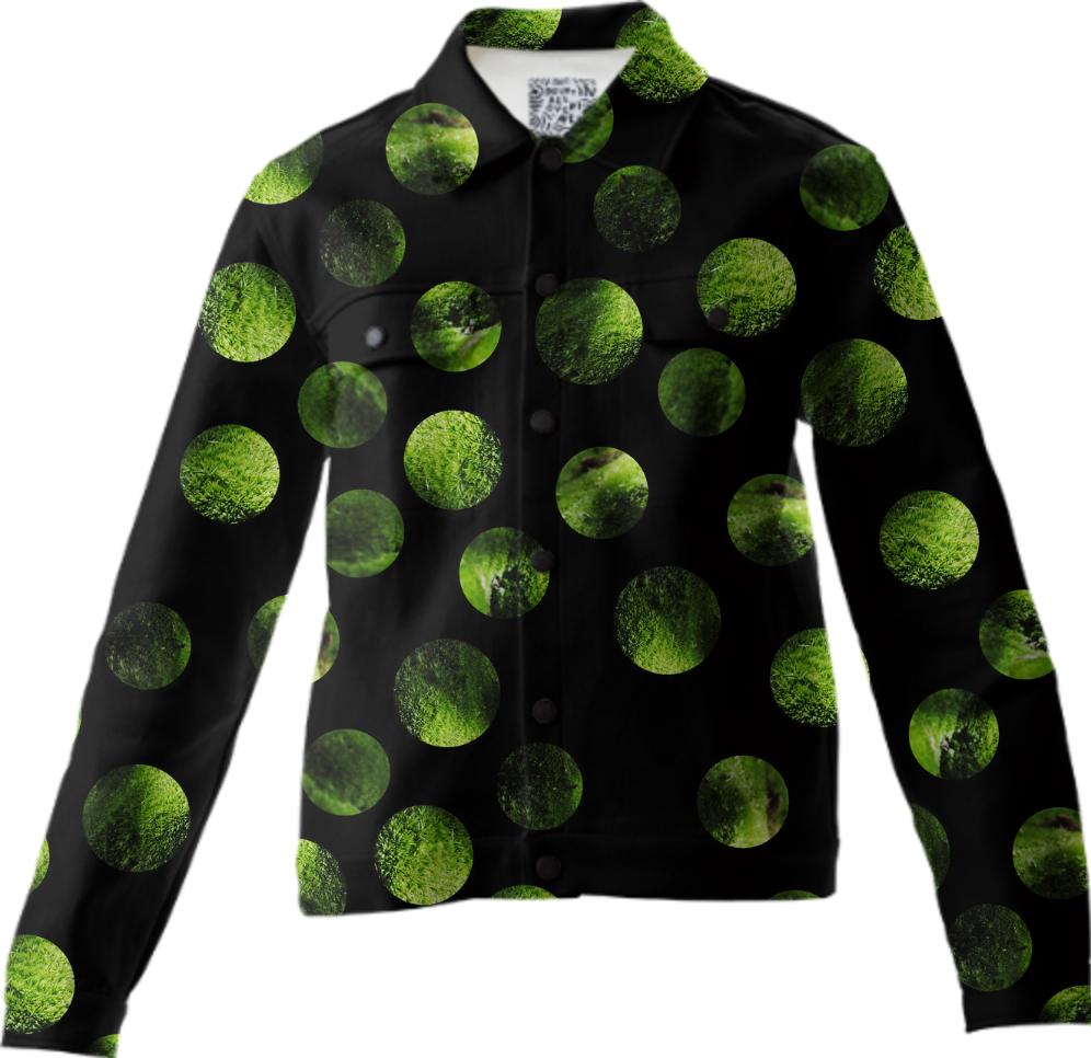 my favorite black and green together moss polka dots