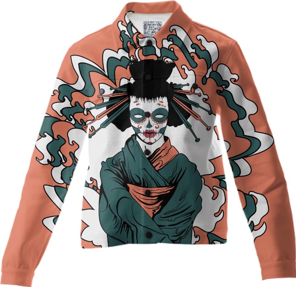 oriental style geisha zombie designer jacket