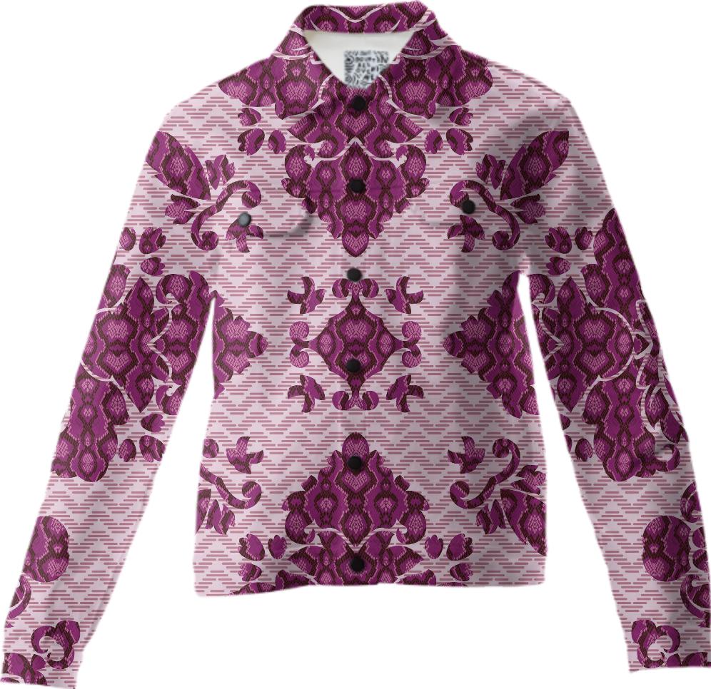 Python Lace Fantasy in Pink Twill JAckeet