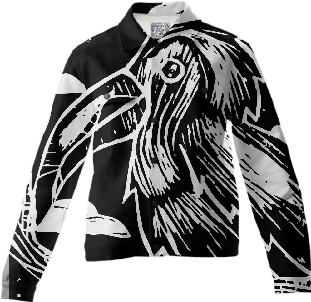 Toucan Print Twill Jacket