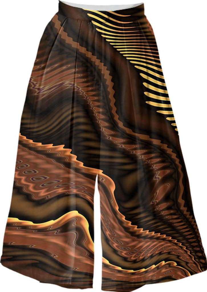 Brown Contemporary Abstract 370 VP Culotte