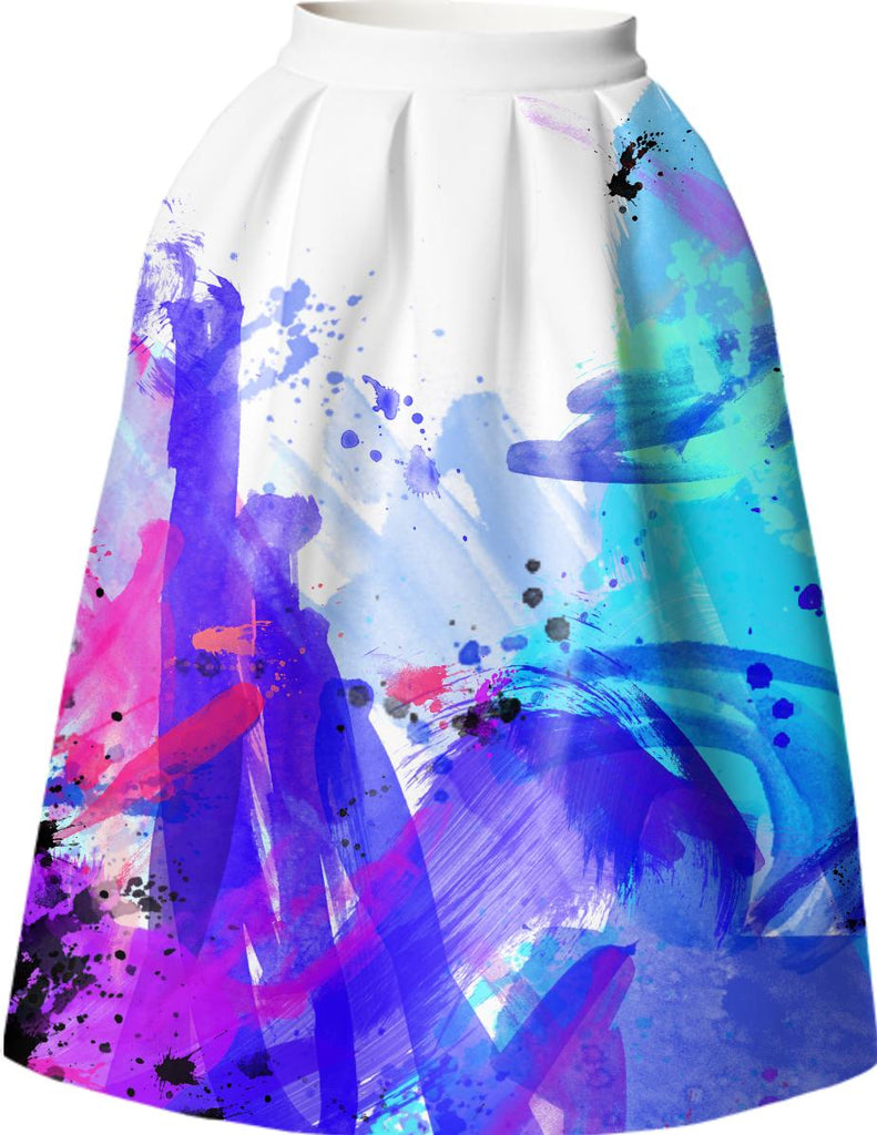 Abstract Paint No 1 Full Skirt