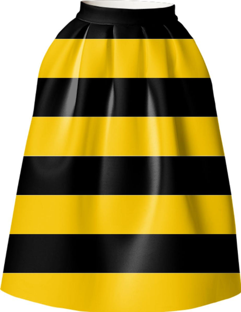 Bee Stripes Pattern Skirt