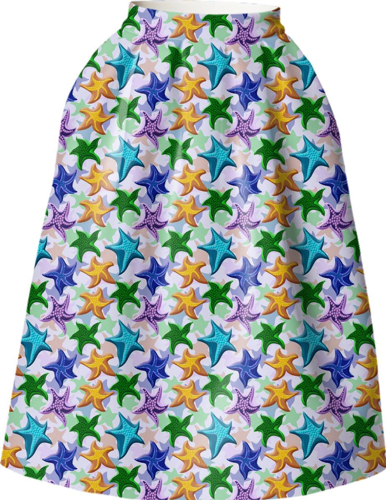 Glitter Beaded Starfish Full Skirt