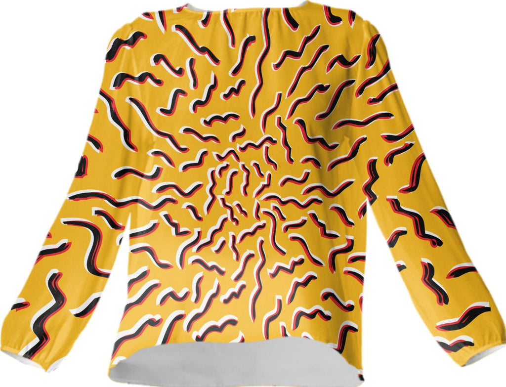 Modern abstract tiger squiggle print