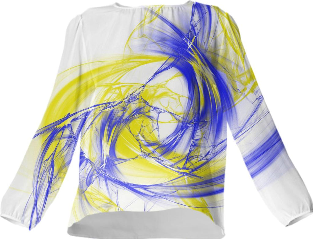 yellow and blue abstract smoke