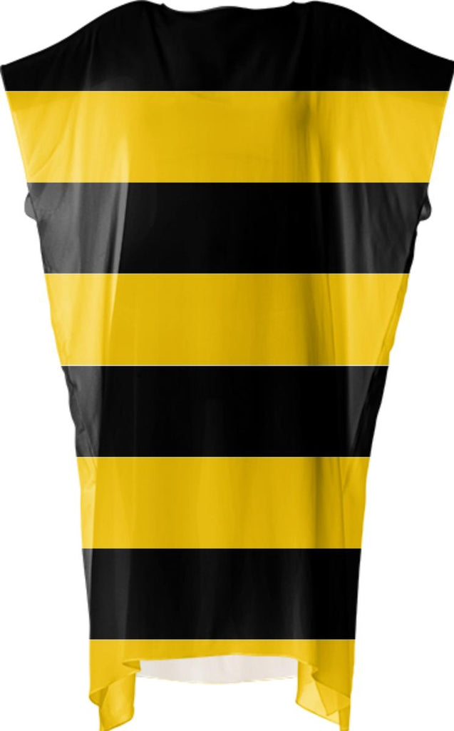 Bee Stripes Pattern Square Dress