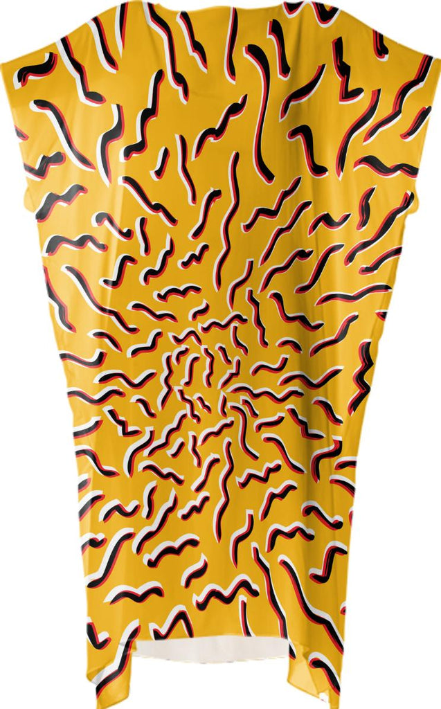 Modern abstract tiger squiggle print