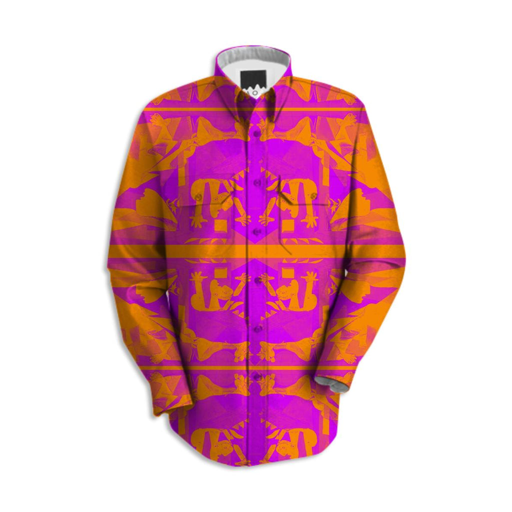 Cotton Candy Picasso Long Sleeve Button Down