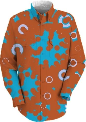 Aqua and Orange Abstract