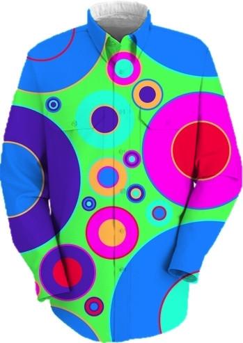 Neon Brights Funky Retro Mod Abstract Circles