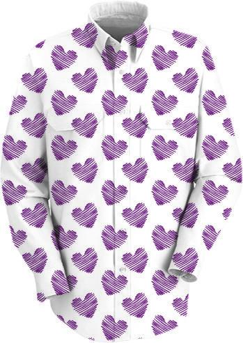 Purple Scribble Hearts