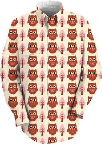 Retro Owls and Trees Shirt
