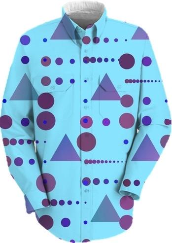 Triangles and Circles on Blue